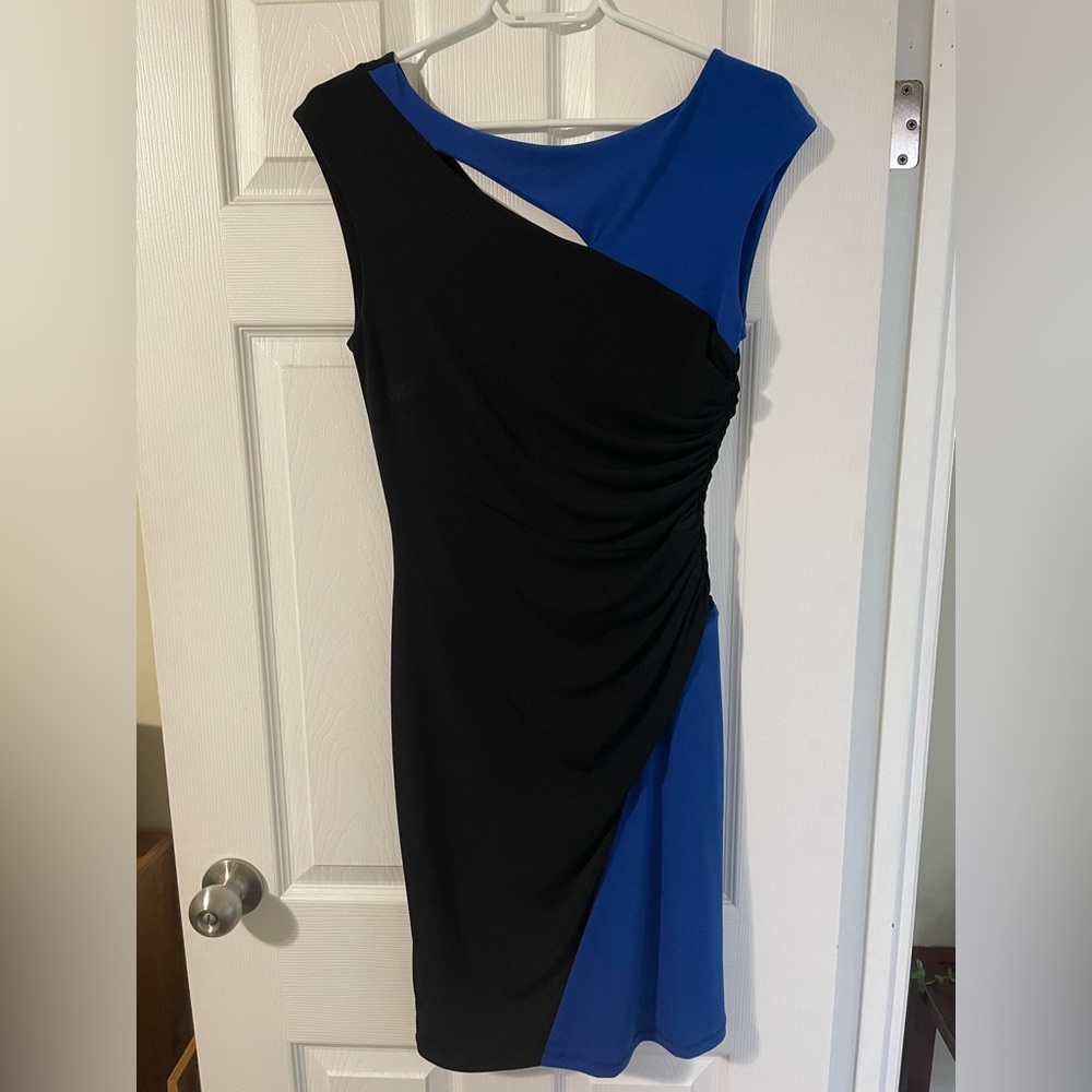 Royal Blue and Black Dress